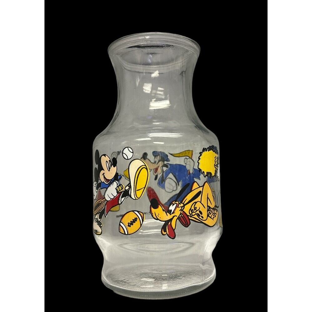 Vintage Disney Juice Carafe No Lid Mickey mouse Pluto Minnie Mouse Goofy Donald